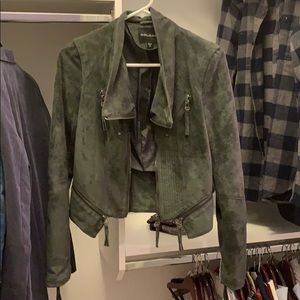 Faux Suede Moto Jacket